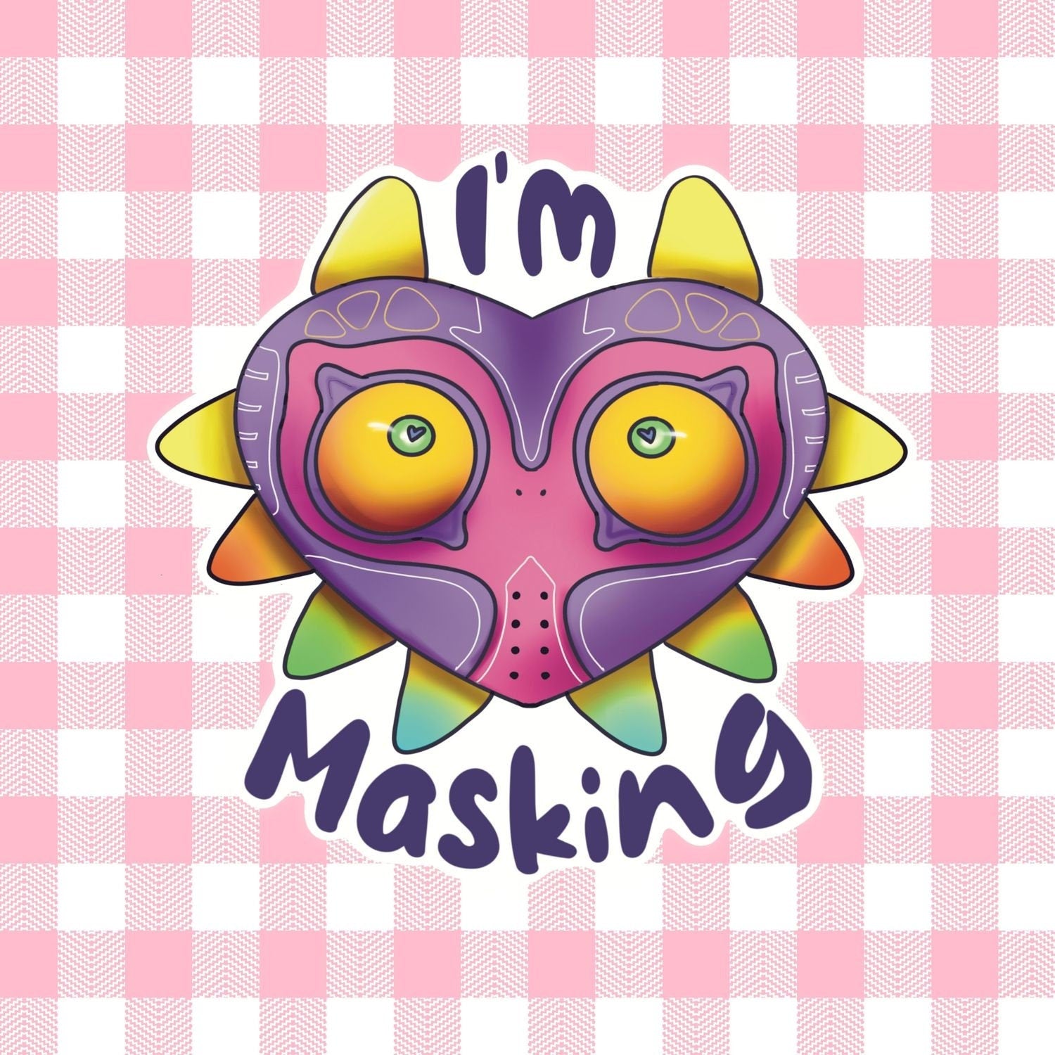 I’m Masking Majora Waterproof Sticker