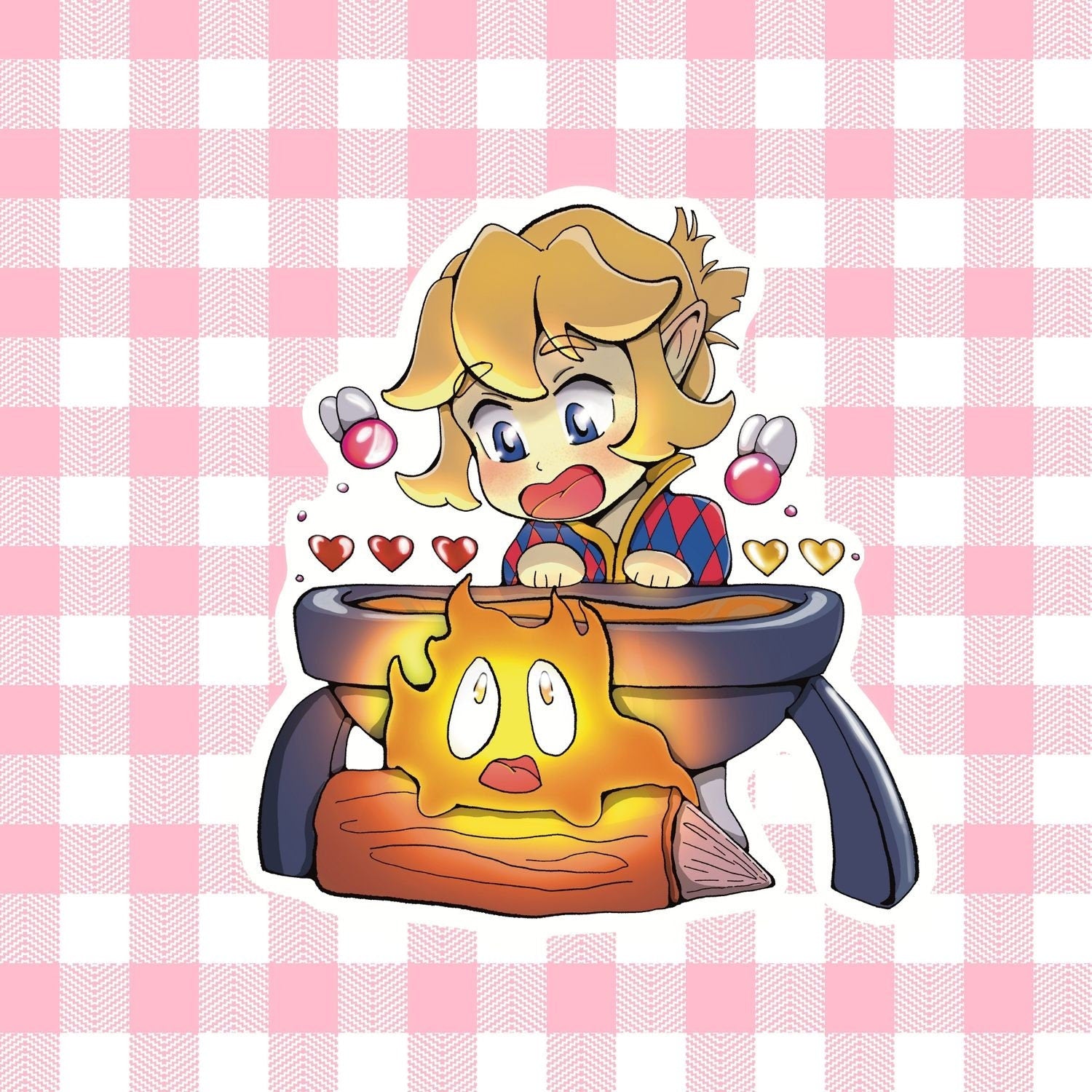 BOTW Link dressed as Howl Cooking Waterproof Sticker